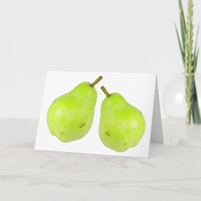  Fresh Pear Green Juicy And Sweet  Card (Front)