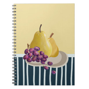 'Fresh Pear' still life artwork Notebook