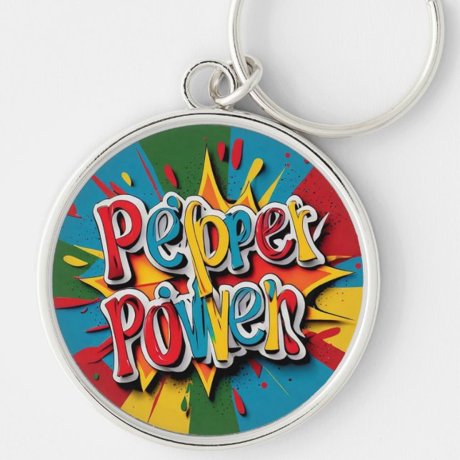 "Fresh Pepper Colors" Keychain (Front)