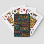 Fresh Personalized Custom Name Collage Colorful Poker Cards