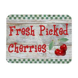 Fresh Picked Cherries Country Kitchen Magnet