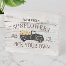 Fresh Picked Sunflowers Farm Truck