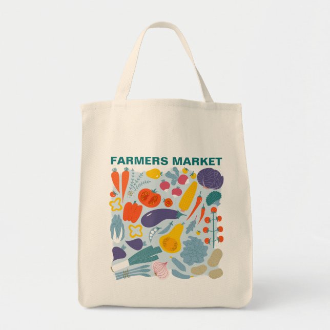 Fresh Picks Tote – Custom Farmers Market Bag (Front)