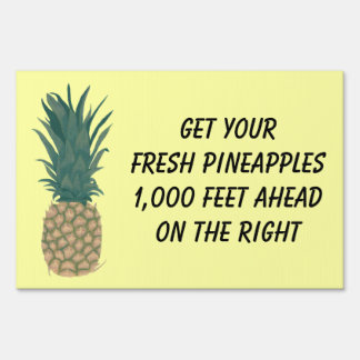 Fresh Pineapples Pineapple Advertisement Sign