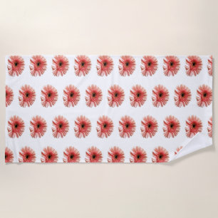 Fresh Pink Gerbera Daisy Photograph Beach Towel