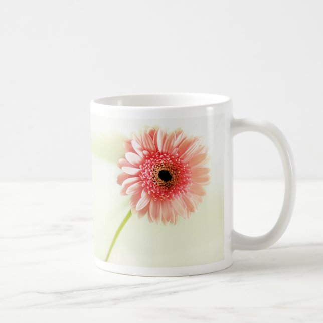 Fresh Pink Gerbera Daisy Photograph Coffee Mug (Right)