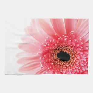 Fresh Pink Gerbera Daisy Photograph Kitchen Towel