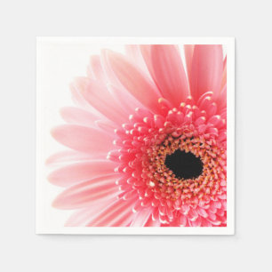 Fresh Pink Gerbera Daisy Photograph Napkins