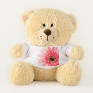 Fresh Pink Gerbera Daisy Photograph Teddy Bear