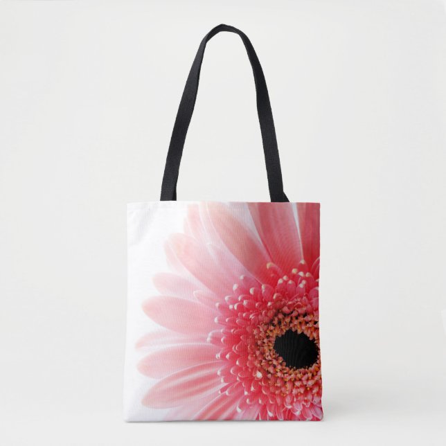 Fresh Pink Gerbera Daisy Photograph Tote Bag (Front)