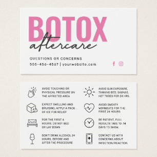 Fresh Pink Modern Botox Aftercare Guide