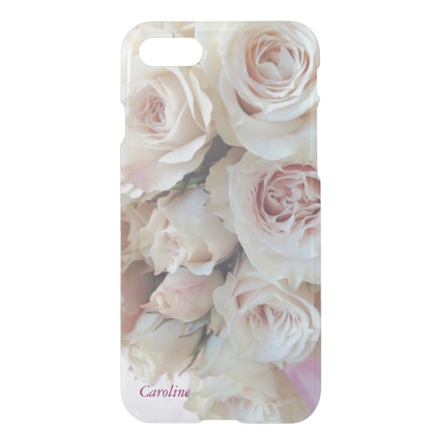 Fresh pink rose bouquet uncommon iPhone case (Back)