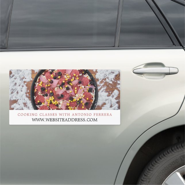 Fresh Pizza, Cooking Classes Advertising Car Magnet (In Situ)