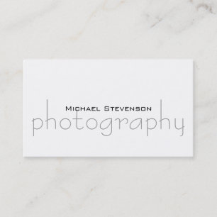 Fresh Plain Black Grey White Business Card