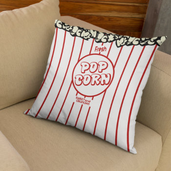 Fresh Popcorn Home Movie Theater Throw Pillow by SimplyBoutiques at Zazzle