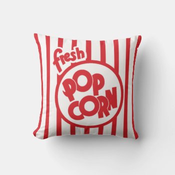 Fresh Popcorn Throw Pillow by ThingsWeDo at Zazzle