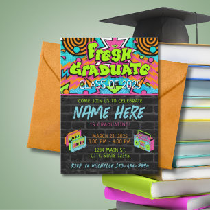 Fresh Prince 90s High School Graduation Party Invitation