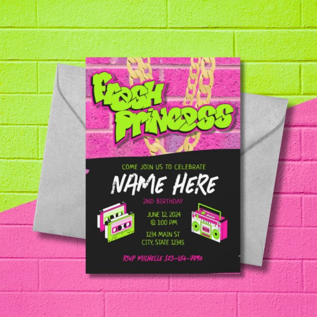 Fresh Princess 90s Themed Birthday Invitation (Creator Uploaded)