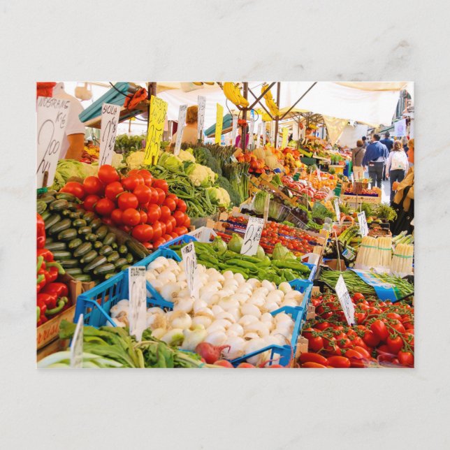 Fresh Produce at Farmers Market Postcard (Front)
