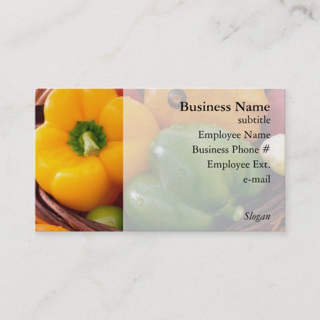 Fresh Produce Business Cards (Front)