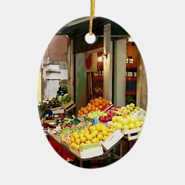 Fresh Produce Ceramic Ornament (Front)