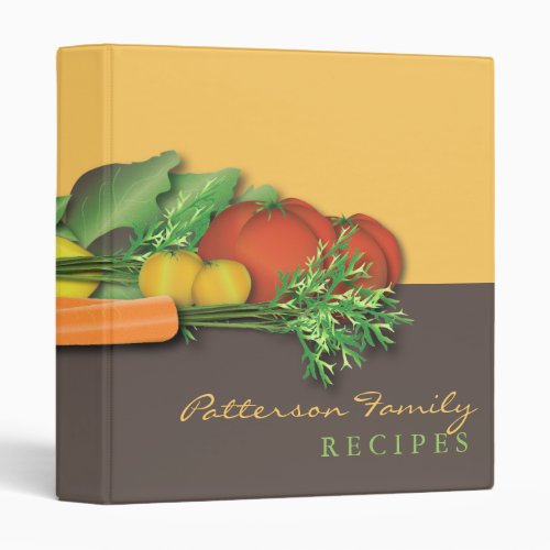 Fresh Produce Family Recipe Cookbook Binder