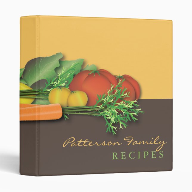 Fresh Produce Family Recipe Cookbook Binder (Front/Spine)