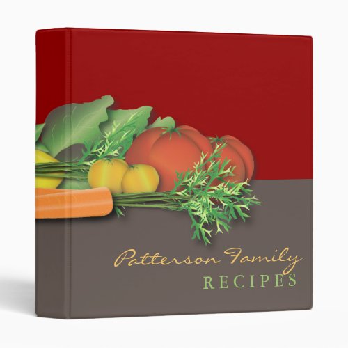 Fresh Produce Family Recipe Cookbook Binder