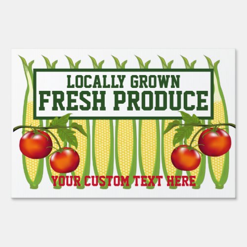 Fresh Produce Farm Stand Custom Lg Yard Sign