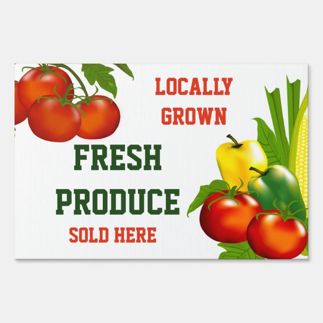 Fresh Produce Farm Stand Lg Yard Sign (Front)