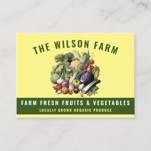 Fresh Produce Farmers Business Card