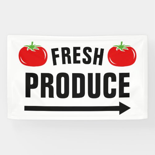 Fresh Produce Farmers Market Tomato Sign Banner
