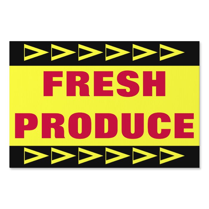 Fresh Produce Lawn Sign