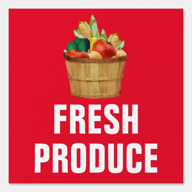 Fresh Produce Sign (Back)