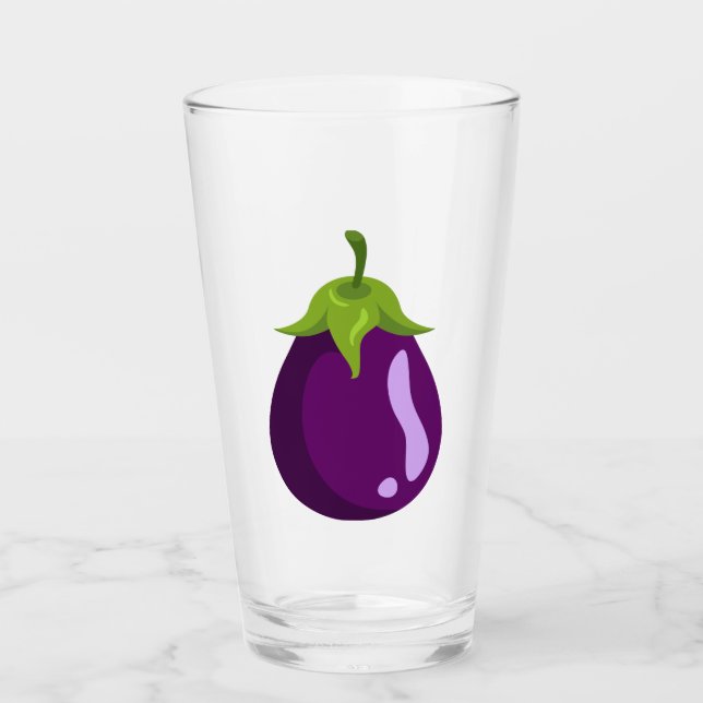 Fresh Purple Eggplant Glass Cover (Front)