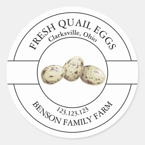 Fresh Quail Eggs Label
