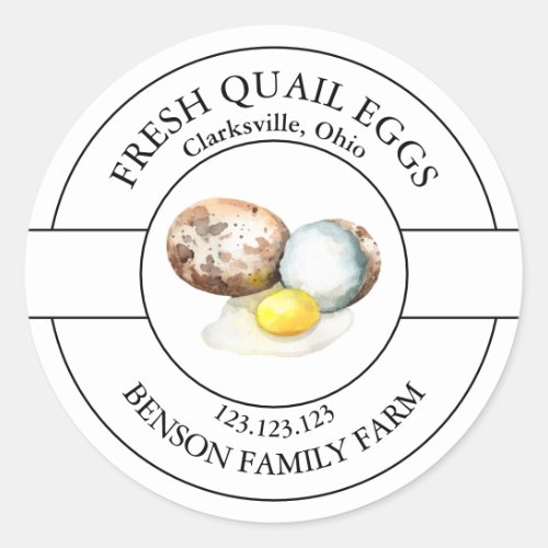 Fresh Quail Eggs Label