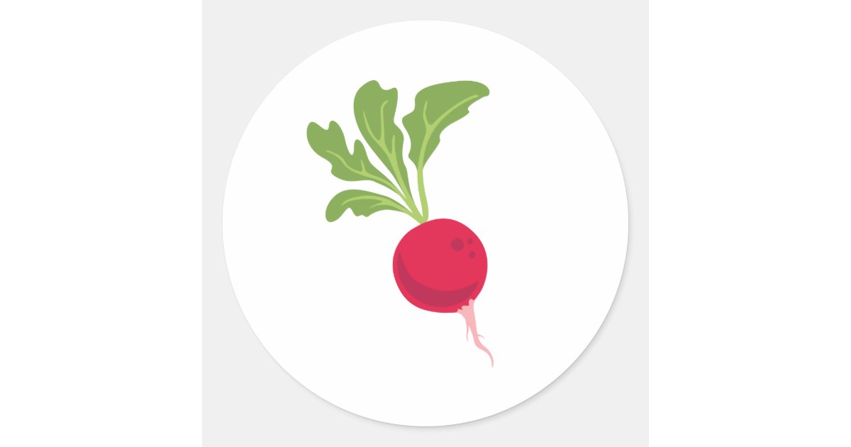 Fresh Radish Classic Round Sticker | Zazzle