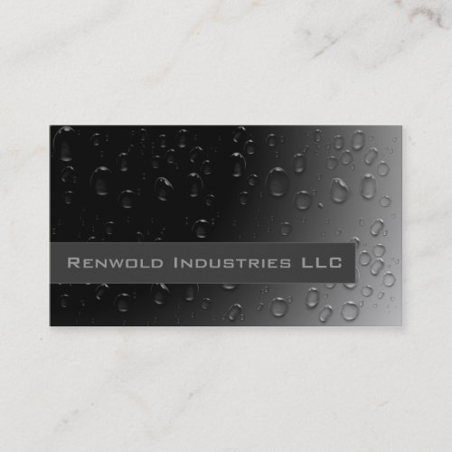 Fresh Rain on Black Business Card