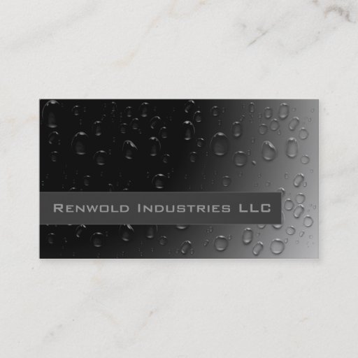Customizable Fresh Rain on Black Business Cards