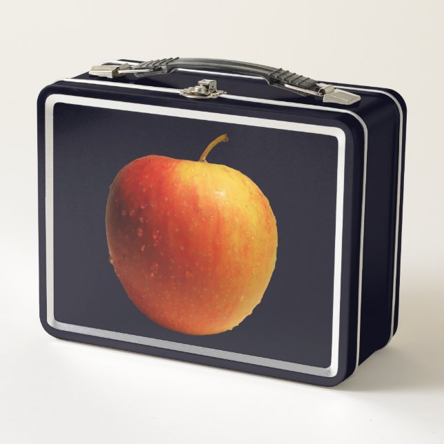 Fresh Red Apple – Natural Fruit Photography Metal Lunch Box (Front)