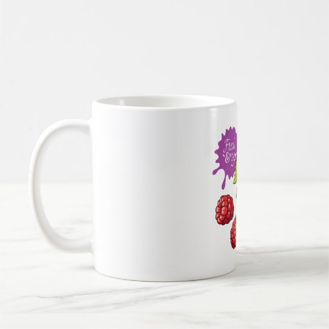 Fresh Red Berries and Cherries Coffee Mug (Left)