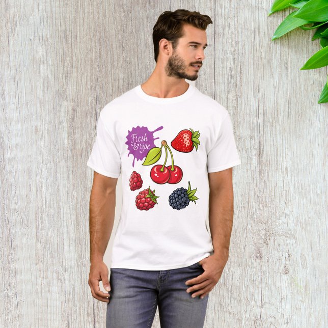 Fresh Red Berries and Cherries T-Shirt (Creator Uploaded)