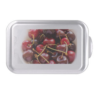 Fresh Red Cherries in a Bowl Photograph Cake Pan