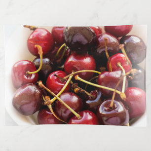 Fresh Red Cherries in a Bowl Photograph Trinket Tray