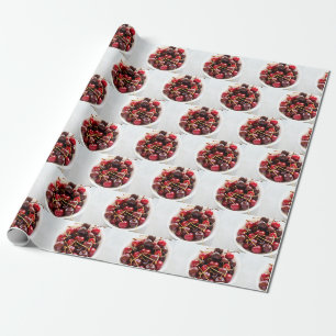 Fresh Red Cherries in a Bowl Photograph Wrapping Paper