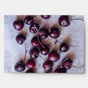 Fresh Red Cherries Photograph Envelope