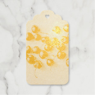 Fresh Red Cherries Photograph Foil Gift Tags