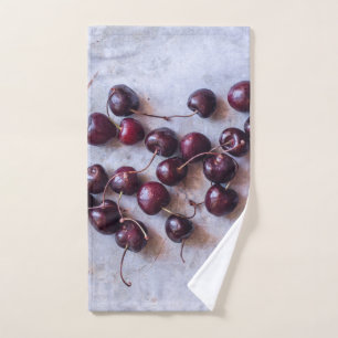 Fresh Red Cherries Photograph Hand Towel