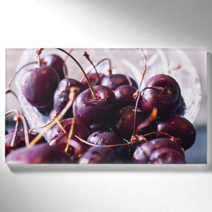 Fresh Red Cherries Photograph Name Tag